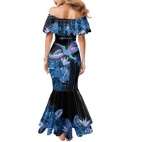 Polynesian Memorial Family Matching Mermaid Dress and Hawaiian Shirt Hummingbirds Appear When Angels Are Near LT14