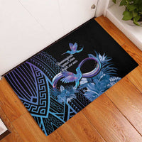 Polynesian Memorial Rubber Doormat Hummingbirds Appear When Angels Are Near LT14 - Polynesian Pride