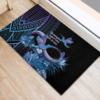 Polynesian Memorial Rubber Doormat Hummingbirds Appear When Angels Are Near LT14 - Polynesian Pride
