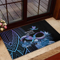 Polynesian Memorial Rubber Doormat Hummingbirds Appear When Angels Are Near LT14 - Polynesian Pride
