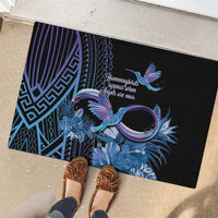 Polynesian Memorial Rubber Doormat Hummingbirds Appear When Angels Are Near LT14 - Polynesian Pride