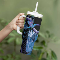 Polynesian Memorial Tumbler With Handle Hummingbirds Appear When Angels Are Near LT14