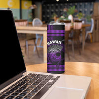 Hawaii Skinny Tumbler Kakau Warrior Helmet Gradient Purple Polynesian LT14 - Polynesian Pride