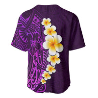 Purple Tropical Plumeria With Galaxy Polynesian Art Baseball Jersey LT14 - Polynesian Pride