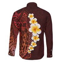Red Tropical Plumeria With Galaxy Polynesian Art Family Matching Puletasi Dress and Hawaiian Shirt LT14 - Polynesian Pride