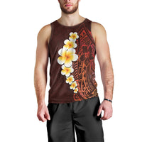 Red Tropical Plumeria With Galaxy Polynesian Art Men Tank Top LT14 - Polynesian Pride