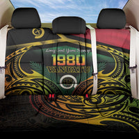 Vanuatu 1980 Back Car Seat Cover Hapi 46 Yia Indipendens Anivesari LT14 One Size Black - Polynesian Pride