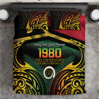 Vanuatu 1980 Bedding Set Hapi 46 Yia Indipendens Anivesari LT14 Black - Polynesian Pride