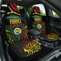 Vanuatu 1980 Car Seat Cover Hapi 46 Yia Indipendens Anivesari LT14 One Size Black - Polynesian Pride