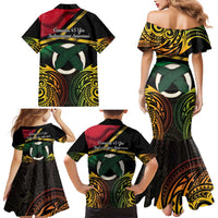 Vanuatu 1980 Family Matching Mermaid Dress and Hawaiian Shirt Hapi 46 Yia Indipendens Anivesari LT14 - Polynesian Pride