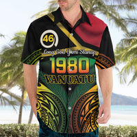 Vanuatu 1980 Hawaiian Shirt Hapi 46 Yia Indipendens Anivesari LT14 - Polynesian Pride