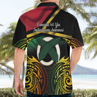 Vanuatu 1980 Hawaiian Shirt Hapi 46 Yia Indipendens Anivesari LT14 - Polynesian Pride
