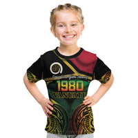 Vanuatu 1980 Kid T Shirt Hapi 46 Yia Indipendens Anivesari LT14 Black - Polynesian Pride