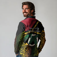 Vanuatu 1980 Long Sleeve Polo Shirt Hapi 46 Yia Indipendens Anivesari LT14 - Polynesian Pride