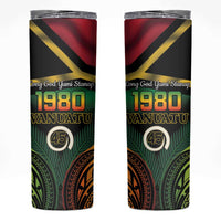 Vanuatu 1980 Skinny Tumbler Hapi 46 Yia Indipendens Anivesari LT14 Black - Polynesian Pride