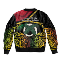 Vanuatu 1980 Sleeve Zip Bomber Jacket Hapi 46 Yia Indipendens Anivesari LT14 - Polynesian Pride