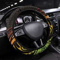 Vanuatu 1980 Steering Wheel Cover Hapi 46 Yia Indipendens Anivesari LT14 Universal Fit Black - Polynesian Pride