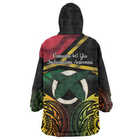 Vanuatu 1980 Wearable Blanket Hoodie Hapi 46 Yia Indipendens Anivesari LT14 - Polynesian Pride