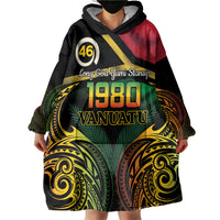 Vanuatu 1980 Wearable Blanket Hoodie Hapi 46 Yia Indipendens Anivesari LT14 - Polynesian Pride