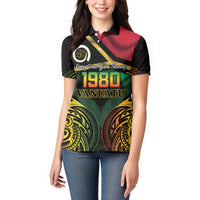 Vanuatu 1980 Women Polo Shirt Hapi 46 Yia Indipendens Anivesari LT14 - Polynesian Pride