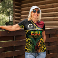 Vanuatu 1980 Women Polo Shirt Hapi 46 Yia Indipendens Anivesari LT14 - Polynesian Pride