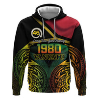 Vanuatu 1980 Zip Hoodie Hapi 46 Yia Indipendens Anivesari LT14 Pullover Hoodie Black - Polynesian Pride