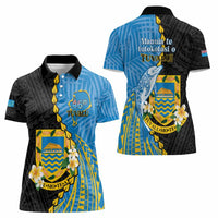 Tuvalu Independence Day Women Polo Shirt Manuia te tutokotasi o Tuvaluan Dolphin Tattoo