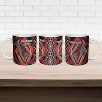 Aotearoa Iwi Ngapuhi Personalised Ceramic Mug NZ Maori Humpback Whale Taniko Motifs LT14 - Polynesian Pride