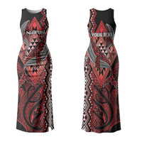 Aotearoa Iwi Ngapuhi Personalised Couples Matching Tank Maxi Dress and Hawaiian Shirt NZ Maori Humpback Whale Taniko Motifs LT14 - Polynesian Pride