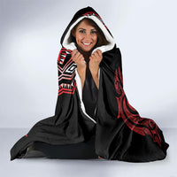 Aotearoa Iwi Ngapuhi Hooded Blanket NZ Maori Humpback Whale Taniko Motifs LT14 - Polynesian Pride