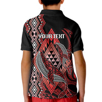 Aotearoa Iwi Ngapuhi Personalised Kid Polo Shirt NZ Maori Humpback Whale Taniko Motifs LT14 - Polynesian Pride
