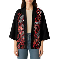 Aotearoa Iwi Ngapuhi Personalised Kimono NZ Maori Humpback Whale Taniko Motifs LT14 - Polynesian Pride