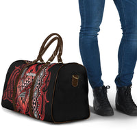 Aotearoa Iwi Ngapuhi Travel Bag NZ Maori Humpback Whale Taniko Motifs LT14 - Polynesian Pride