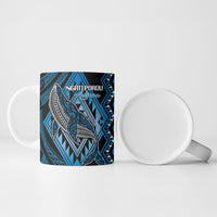 Aotearoa Iwi Ngati Porou Personalised Ceramic Mug NZ Maori Humpback Whale Taniko Motifs LT14 - Polynesian Pride