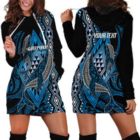 Aotearoa Iwi Ngati Porou Personalised Hoodie Dress NZ Maori Humpback Whale Taniko Motifs LT14 - Polynesian Pride
