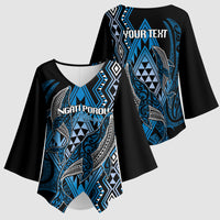 Aotearoa Iwi Ngati Porou Personalised Kimono Sleeve Blouse NZ Maori Humpback Whale Taniko Motifs LT14 - Polynesian Pride