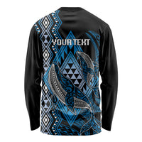 Aotearoa Iwi Ngati Porou Personalised Long Sleeve Shirt NZ Maori Humpback Whale Taniko Motifs LT14 - Polynesian Pride