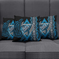 Aotearoa Iwi Ngati Porou Pillow Cover NZ Maori Humpback Whale Taniko Motifs LT14 - Polynesian Pride