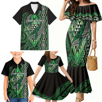 Aotearoa Iwi Ngati Pikiao Personalised Family Matching Mermaid Dress and Hawaiian Shirt NZ Maori Humpback Whale Taniko Motifs LT14 - Polynesian Pride