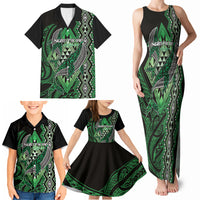 Aotearoa Iwi Ngati Pikiao Personalised Family Matching Tank Maxi Dress and Hawaiian Shirt NZ Maori Humpback Whale Taniko Motifs LT14 - Polynesian Pride