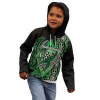 Aotearoa Iwi Ngati Pikiao Personalised Kid Hoodie NZ Maori Humpback Whale Taniko Motifs LT14 - Polynesian Pride