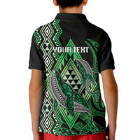 Aotearoa Iwi Ngati Pikiao Personalised Kid Polo Shirt NZ Maori Humpback Whale Taniko Motifs LT14 - Polynesian Pride