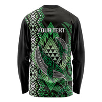 Aotearoa Iwi Ngati Pikiao Personalised Long Sleeve Shirt NZ Maori Humpback Whale Taniko Motifs LT14 - Polynesian Pride
