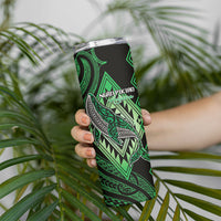 Aotearoa Iwi Ngati Pikiao Personalised Skinny Tumbler NZ Maori Humpback Whale Taniko Motifs LT14 - Polynesian Pride