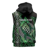 Aotearoa Iwi Ngati Pikiao Personalised Sleeveless Hoodie NZ Maori Humpback Whale Taniko Motifs LT14 - Polynesian Pride