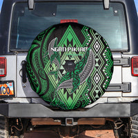 Aotearoa Iwi Ngati Pikiao Spare Tire Cover NZ Maori Humpback Whale Taniko Motifs LT14 Green - Polynesian Pride