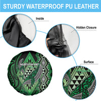 Aotearoa Iwi Ngati Pikiao Spare Tire Cover NZ Maori Humpback Whale Taniko Motifs LT14 - Polynesian Pride