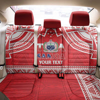 Samoa Rugby Custom Back Car Seat Cover Toa Samoa Pacific Sporty Red - Polynesian Pride