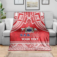 Samoa Rugby Custom Blanket Toa Samoa Pacific Sporty Red LT14 - Polynesian Pride