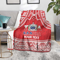 Samoa Rugby Custom Blanket Toa Samoa Pacific Sporty Red LT14 - Polynesian Pride